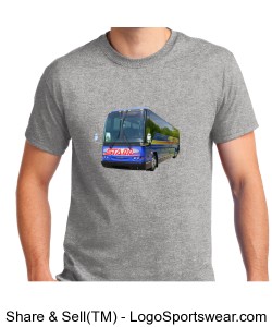 Bus Diagonal Men's  Tee - Gray Design Zoom